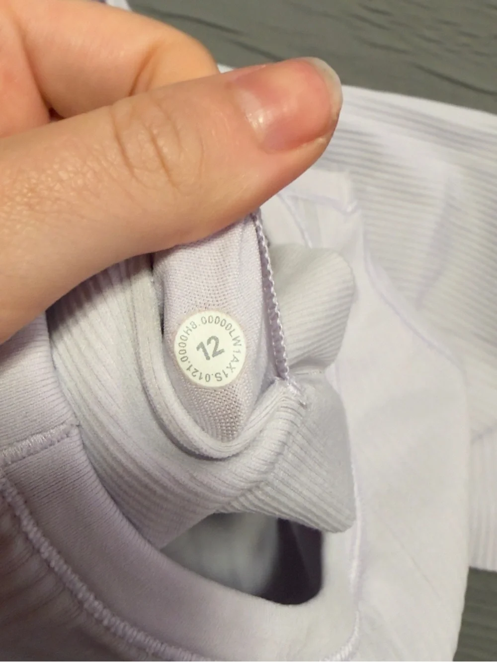 lululemon athletica Off- White Ribbed Racerback Tank